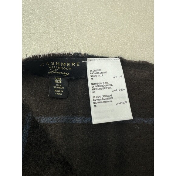 Club Room Men's Plaid Cashmere Scarf - Picture 7 of 7